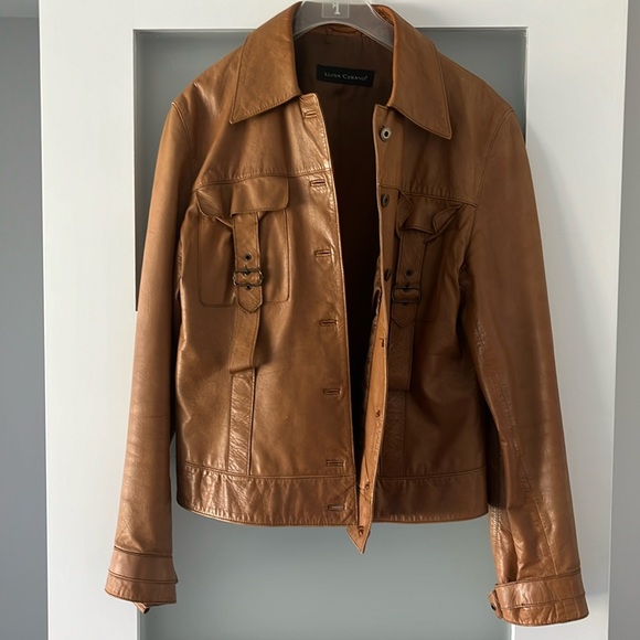 Luisa Cerano soft leather jacket size 38, US8 - Picture 1 of 15